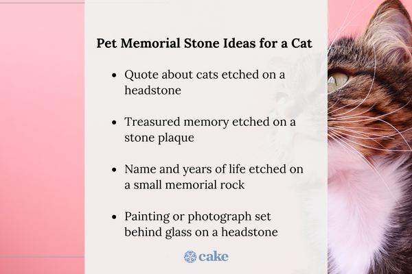 Pet Memorial Stone Ideas for a Cat